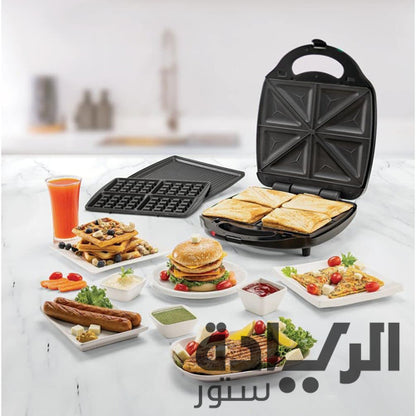 ساندوتش ميكر رباعي 3×1 بلاك أند ديكر – 1400 واط – موديل TS4130