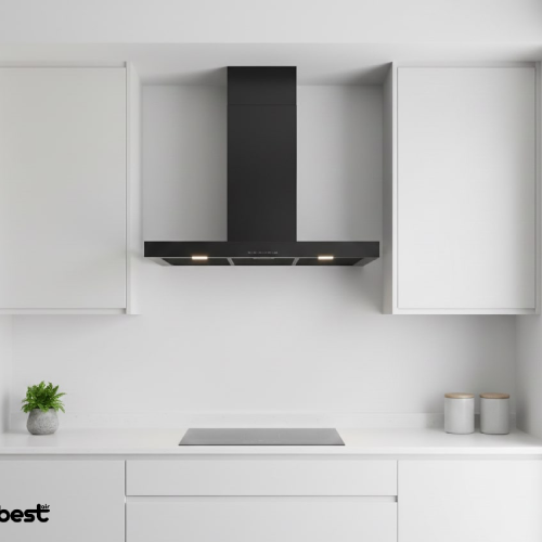 شفاط مطبخ بيست اير 90 سم موتور إيطالي قوة شفط 1200 م³/س – 4 سرعات – فلاتر معدنية وكربونية – موديل – T ULTRA 4X BK