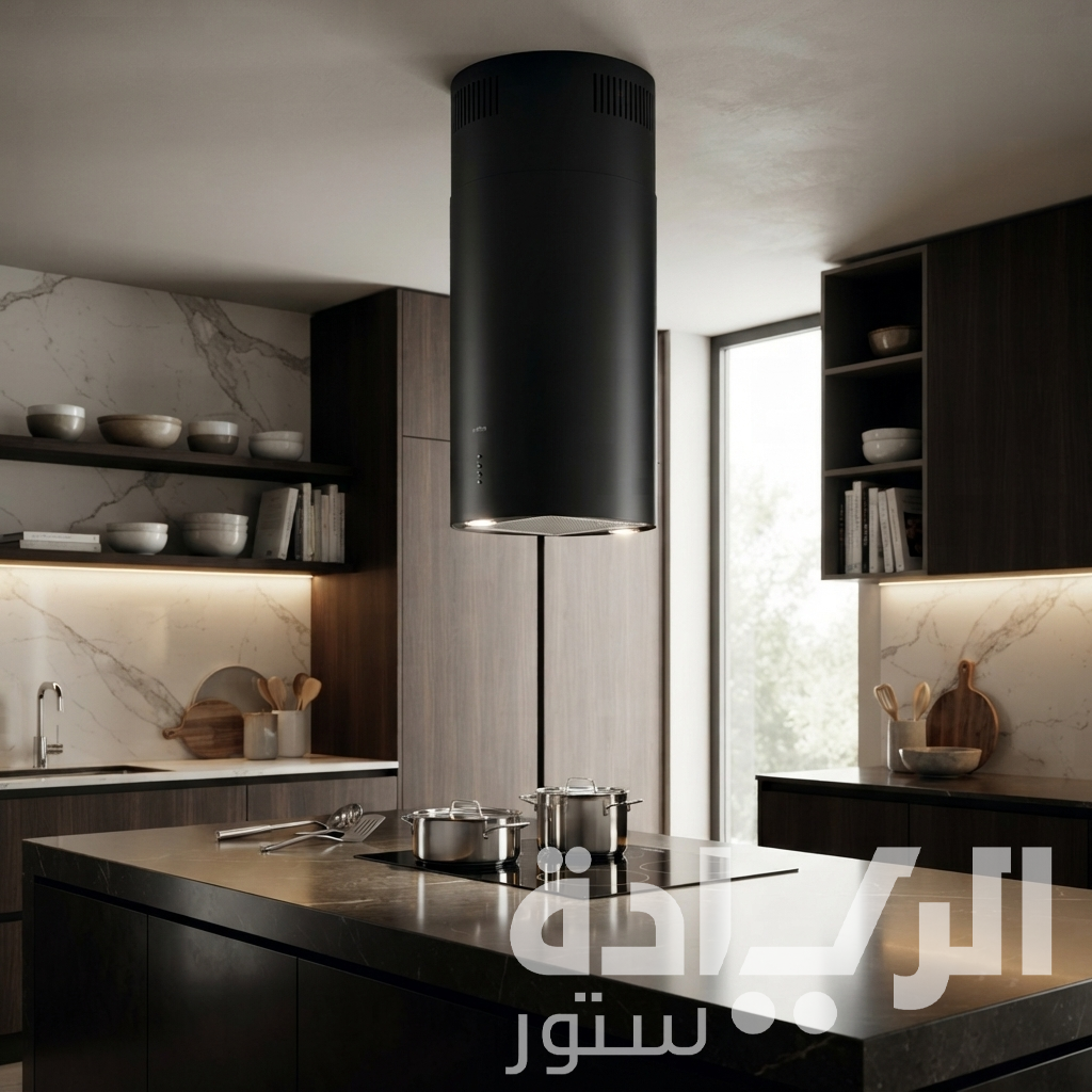 شفاط جزيرة اليكا (ELICA) 43 سم – قوة شفط حتى 850 م³/ساعة – أسود – موديل Tube Pro Island B