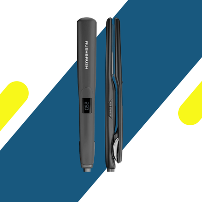 مكواة شعر راش براش أسود X2 MAX أسود – ألواح تورمالين، شاشة LCD، 18 درجة حرارة