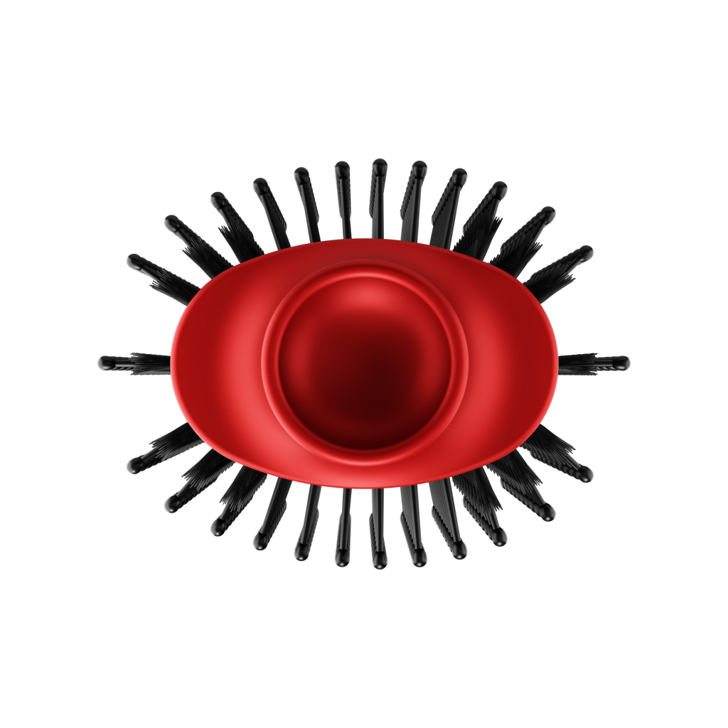 فرشاة فرد وتجفيف الشعر راش براش (RUSH BRUSH) – V2 PLUS RED – قوة 1200 وات وتقنية التورمالين