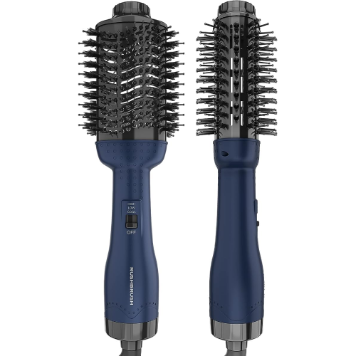 فرشاة تكثيف الشعر راش براش V2 PRO – سيراميك أيوني، 1300 واط، تصميم بيضاوي، كحلي