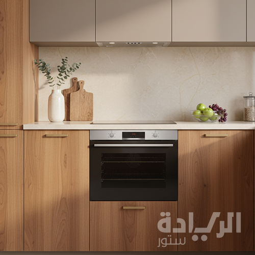 فرن بلت إن غاز من بوش 90 سم - سعة 102 لتر، شواية كهربائية رقمية - موديل - VGD553FR0