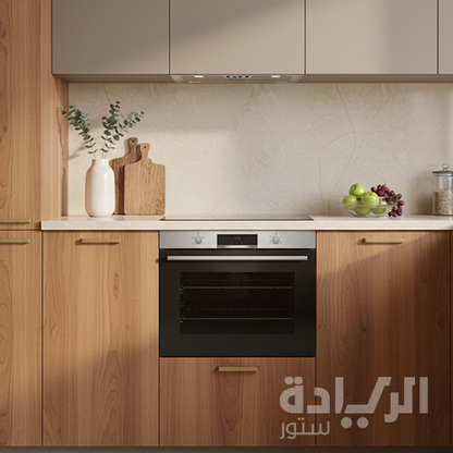 فرن بلت إن غاز من بوش 90 سم - سعة 102 لتر، شواية كهربائية رقمية - موديل - VGD553FR0