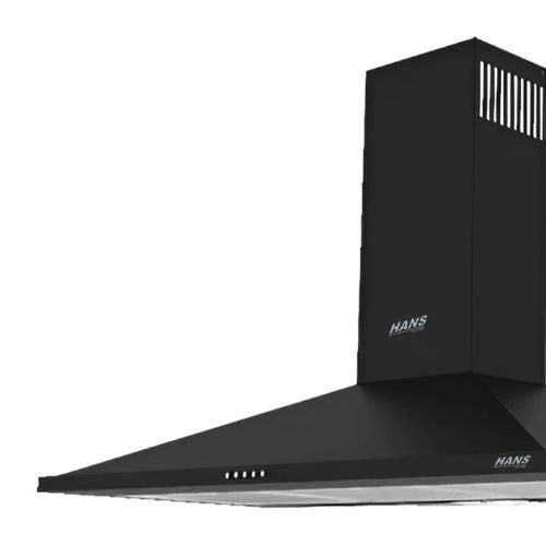 شفاط مطبخ بلت إن هانز مقاس 90 سم هرمي ستانليس ستيل قوة شفط 1000 م3/س - موديل - Vento Black