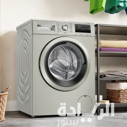 غسالة ملابس بوش Series 4 أوتوماتيك – 8 كجم – 1400 دورة – فولاذ فضي – WAN282X1EG