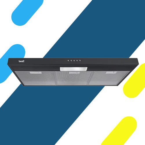 بيست اير شفاط مسطح - 90 سم - قوة شفط 650 م³/س - 2 موتور FIME إيطالي - موديل WAVE 90 CM BK