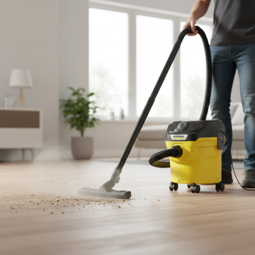 مكنسة كارشر WD 1 للشفط الجاف والرطب – 1000 وات –  تصميم مدمج