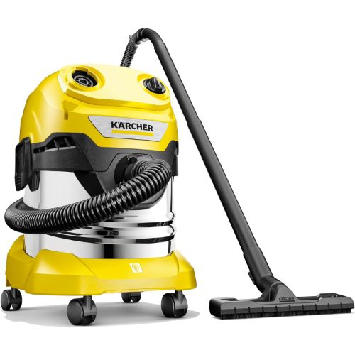 مكنسة كارشر WD 4 S رطبة وجافة – 1000 وات – سعة 20 لتر – خزان ستانلس ستيل