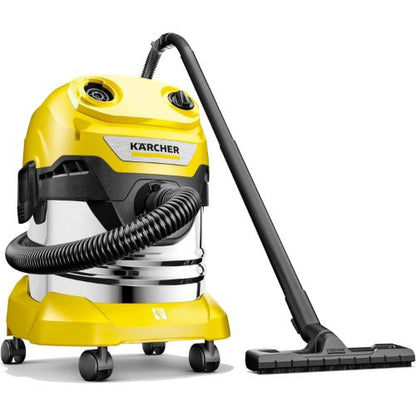 مكنسة كارشر WD 4 S رطبة وجافة – 1000 وات – سعة 20 لتر – خزان ستانلس ستيل