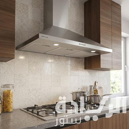 شفاط مطبخ جداري جورينيا - ستانلس ستيل 90 سم - قوة شفط 450 م³/ساعة - موديل - WHC924EX