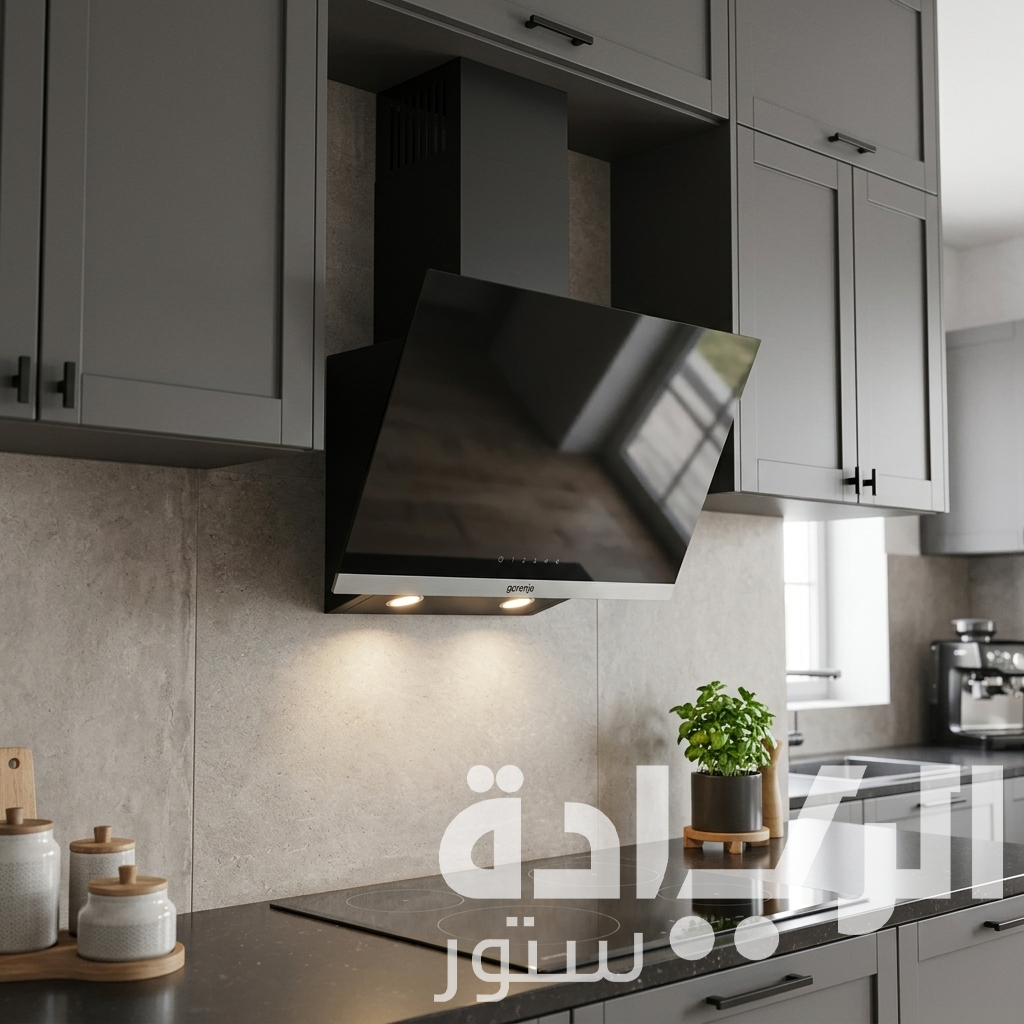 شفاط مطبخ أبخرة جورينيا – أسود 60 سم – قوة شفط 637 م³/س وتشغيل هادئ – موديل – WHI644EB