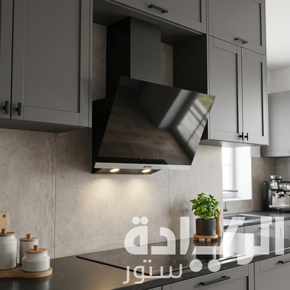 شفاط مطبخ أبخرة جورينيا – أسود 60 سم – قوة شفط 637 م³/س وتشغيل هادئ – موديل – WHI644EB