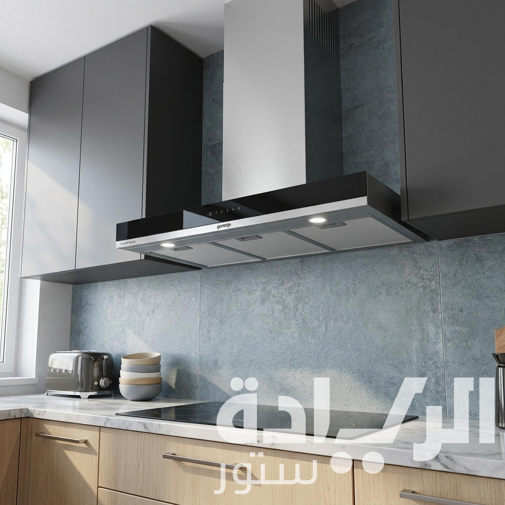 شفاط مطبخ جورينيا أبخرة – ستانلس ستيل 90 سم – 3 سرعات – قوة شفط 606 م³/س – موديل - WHT944EXGB