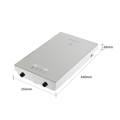 سخان مياه كهربائي فوري بدون خزان بشاشة ديجيتال ذهبي – بومان 12KW WZL13-Light Gold