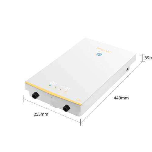 سخان مياه كهربائي فوري بدون خزان بشاشة ديجيتال أبيض – بومان 12KW WZL13-White
