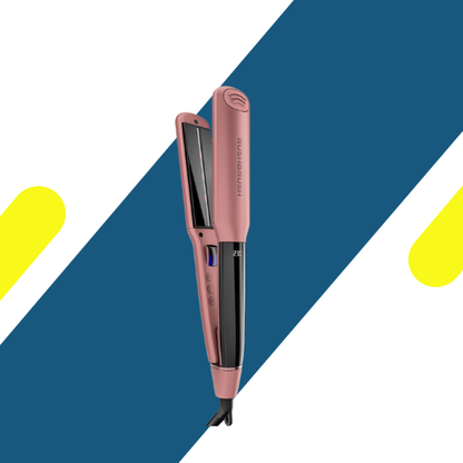 مكواة شعر راش براش (RUSH BRUSH) – X1 Infra Straightener-Rose Gold ألواح تيتانيوم وسيراميك