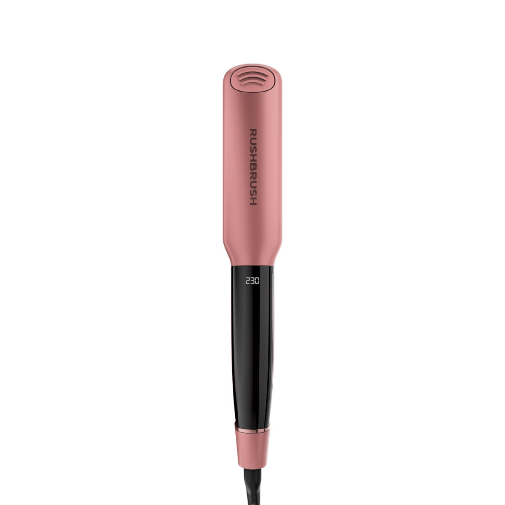 مكواة شعر راش براش (RUSH BRUSH) – X1 Infra Straightener-Rose Gold ألواح تيتانيوم وسيراميك