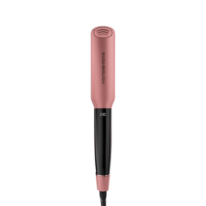 مكواة شعر راش براش (RUSH BRUSH) – X1 Infra Straightener-Rose Gold ألواح تيتانيوم وسيراميك