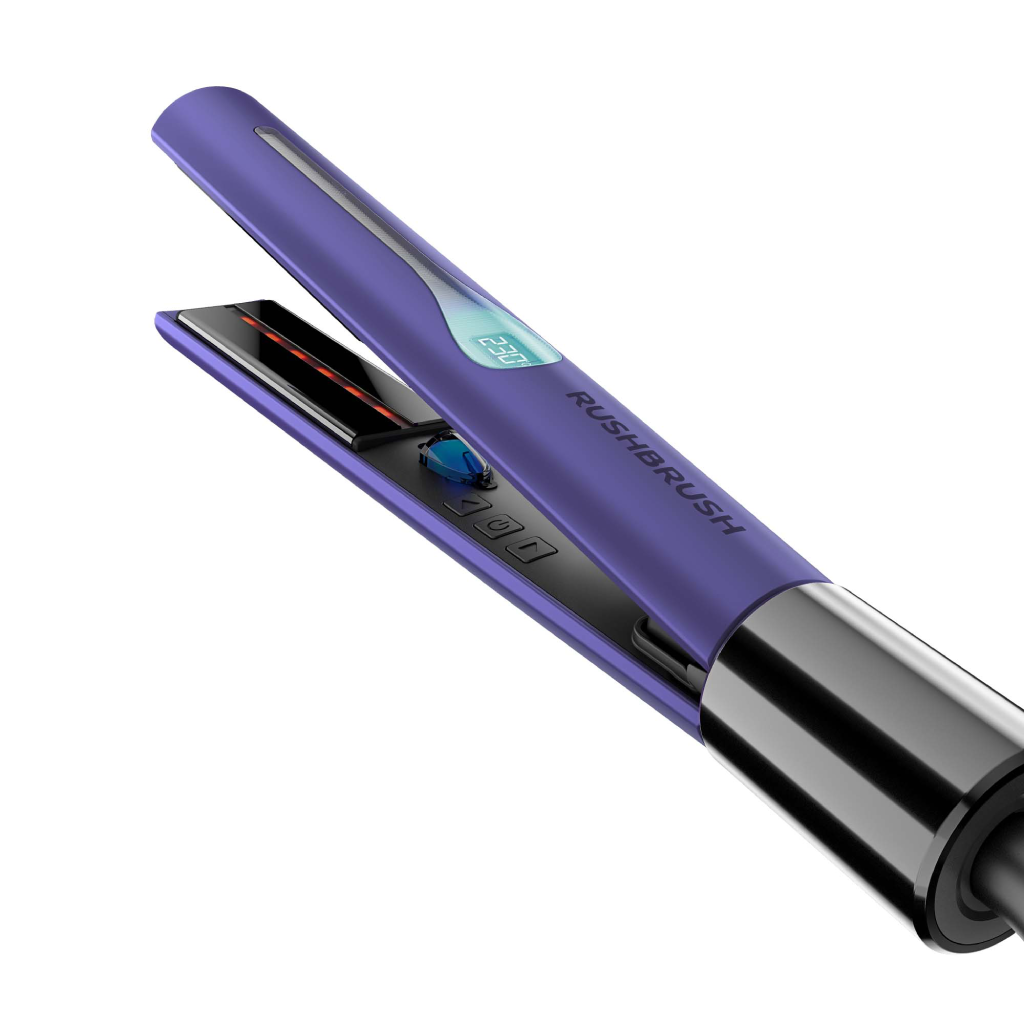 مكواة شعر راش براش (RUSH BRUSH) X2 Infra Revolver-Purple – فرد وتمويج بحماية الأشعة تحت الحمراء