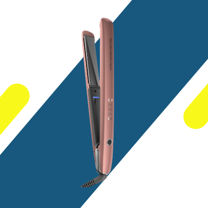 مكواة شعر راش براش X3 Glam Straightener-Rose Gold – تألق النجوم بألواح التيتانيوم والسيراميك