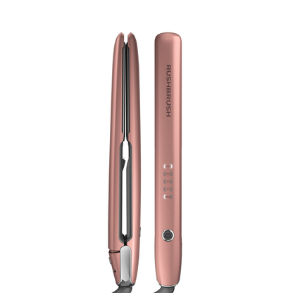 مكواة شعر راش براش X3 Glam Straightener-Rose Gold – تألق النجوم بألواح التيتانيوم والسيراميك