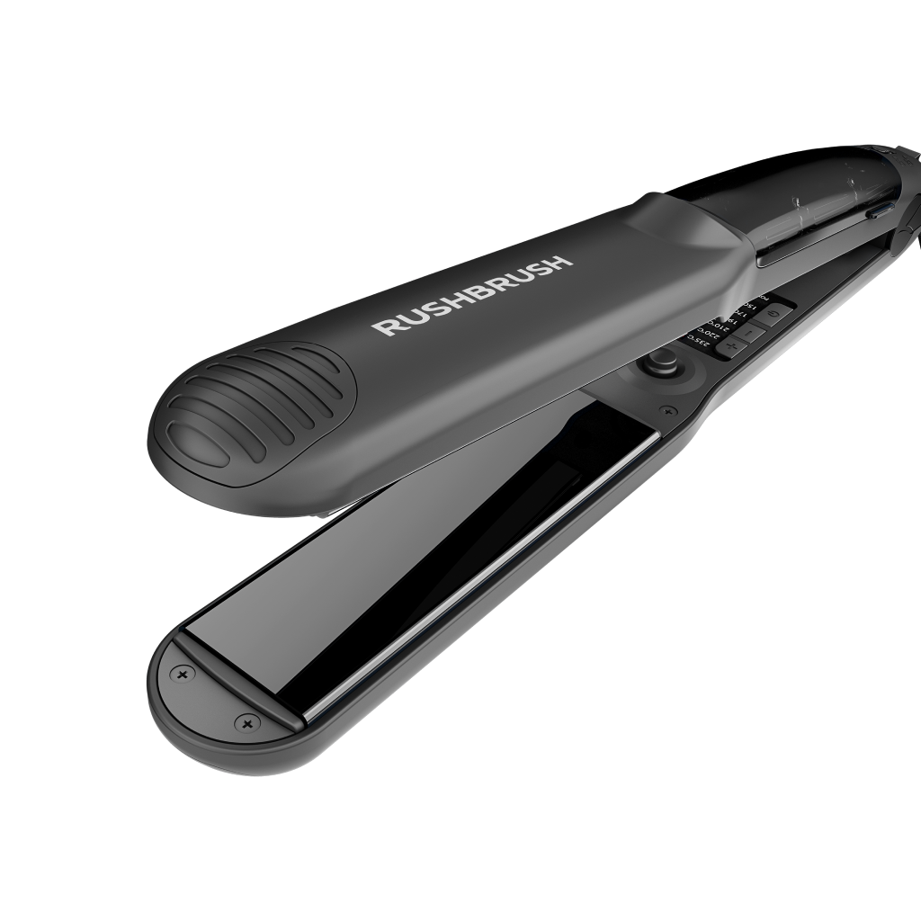 مكواة شعر راش براش (RUSH BRUSH) X5 Streamer-Black – فرد احترافي بقوة البخار والتورمالين