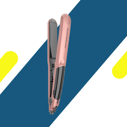 مكواة شعر راش براش (RUSH BRUSH) X5 Streamer-Rose Gold – فرد احترافي بقوة البخار والتورمالين