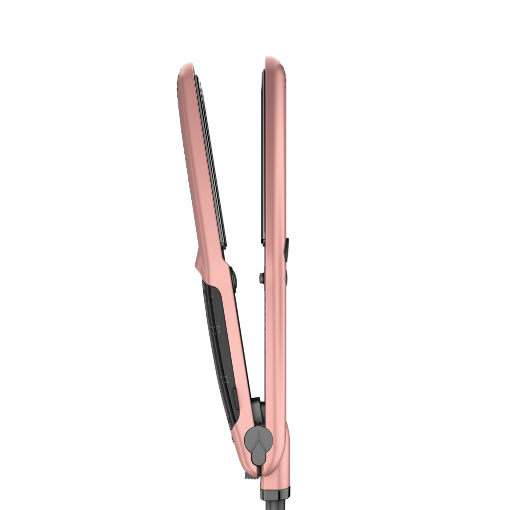 مكواة شعر راش براش (RUSH BRUSH) X5 Streamer-Rose Gold – فرد احترافي بقوة البخار والتورمالين