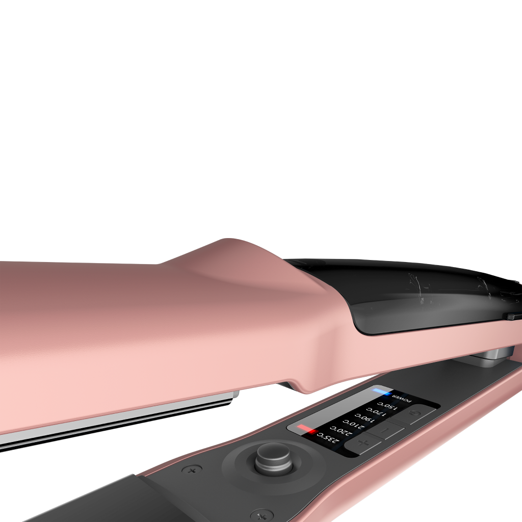 مكواة شعر راش براش (RUSH BRUSH) X5 Streamer-Rose Gold – فرد احترافي بقوة البخار والتورمالين