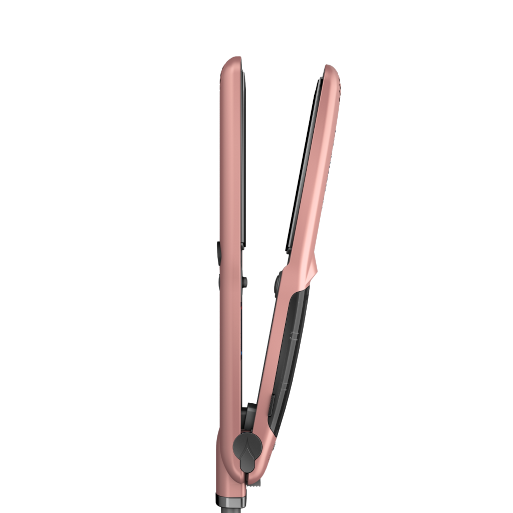 مكواة شعر راش براش (RUSH BRUSH) X5 Streamer-Rose Gold – فرد احترافي بقوة البخار والتورمالين