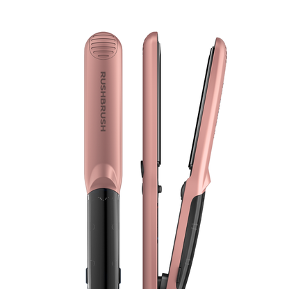 مكواة شعر راش براش (RUSH BRUSH) X5 Streamer-Rose Gold – فرد احترافي بقوة البخار والتورمالين
