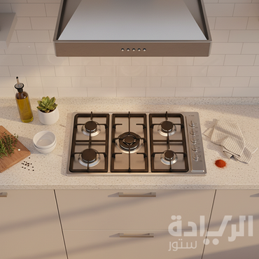 مسطح بلت إن كيتشن لاين 5 عيون غاز هيفي ديوتي 90 سم استانلس ستيل – ZP.GN5021