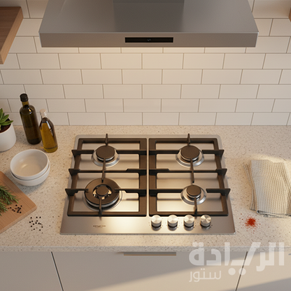 مسطح بلت إن كيتشن لاين 4 عيون غاز هيفي ديوتي 60سم – تصميم إيطالي وأداء عالي التحمل – ZP.IC4014