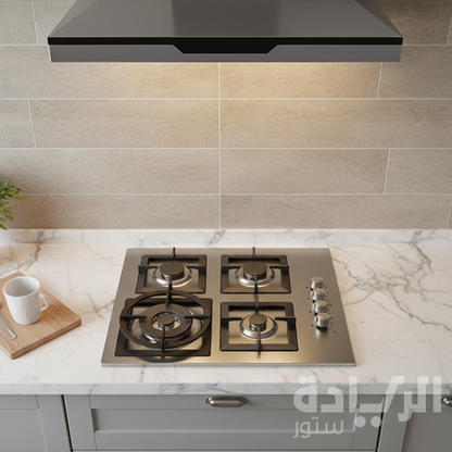 مسطح غاز بلت إن كيتشن لاين 60 سم 4 شعلات ستانلس ستيل – موديل – ZP.JE4014