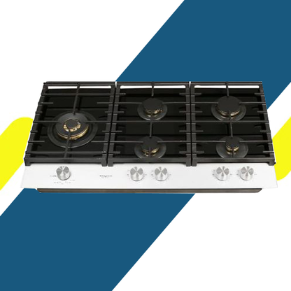 كيتشن لاين مسطح بلت ان 90 سم 5 شعلة غاز سيراميك موديل - ZP.PRO5020