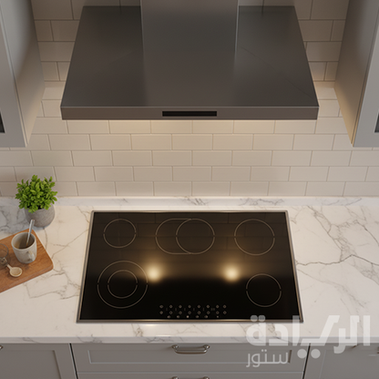 مسطح بلت إن كهرباء كيتشن لاين 90 سم – 5 شعلات سيراميك ديجيتال باللمس – موديل – ZP.VTN05N