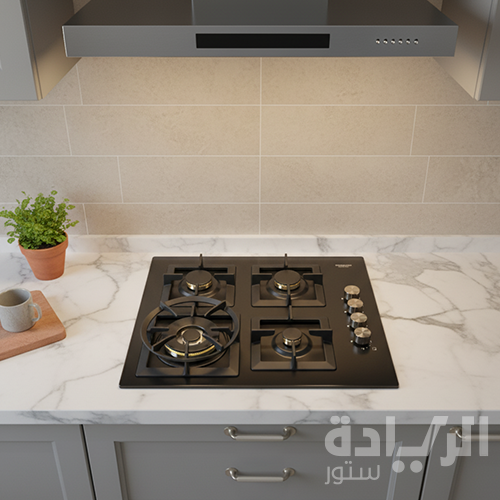 مسطح غاز بلت إن كيتشن لاين 60 سم 4 شعلات لون أسود – موديل – ZP.J4014BK