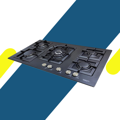 مسطح بلت إن كيتشن لاين 5 عيون غاز أسود 90 سم – تصميم إيطالي – موديل – ZP.J5020BK