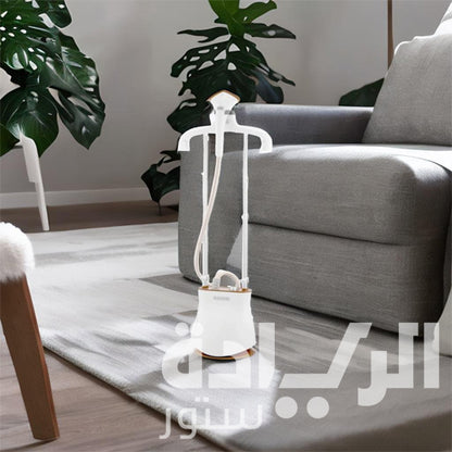 مكواة بخار رأسية بلاك أند ديكر – 2400 وات، عمودين ألومنيوم، أبيض - موديل - GST2400-B5