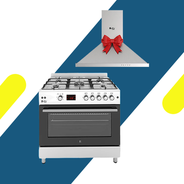 عرض حصري بوتاجاز بيورتي غاز فري ستاند 90 سم – فضي – 5 شعلات – سعة 120 لتر – أمان كامل + شفاط بيورتي هرمي 90 سم قوة شفط 650 م³/ساعة هدية 🎁 – موديلات FRGG9050 & PANSY 90 X