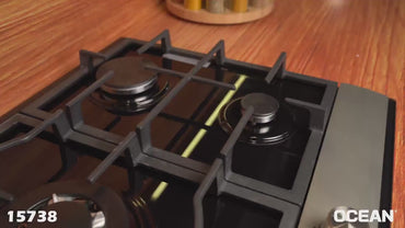 بوتاجاز بلت إن غاز أوشن 90 سم أسود زجاج 5 شعلة – موديل – OGGHF 95 NI PRO SV