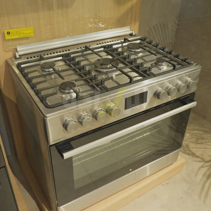 بوتاجاز جورينيا غاز فري ستاند استانلس ستيل 90×60 سم – 5 شعلات – مروحة – موديل – GGI9C20X