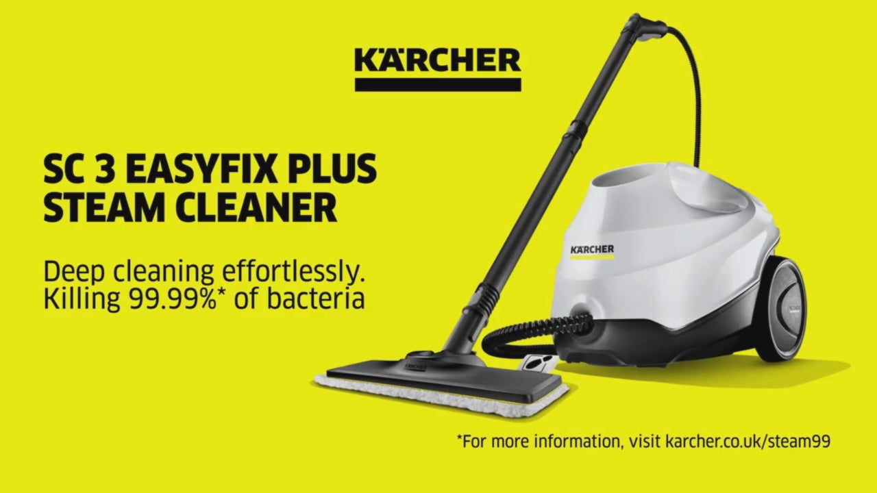 Karcher SC 3 EasyFix Steam Cleaner - 1900W for 99.99% Germ Removal