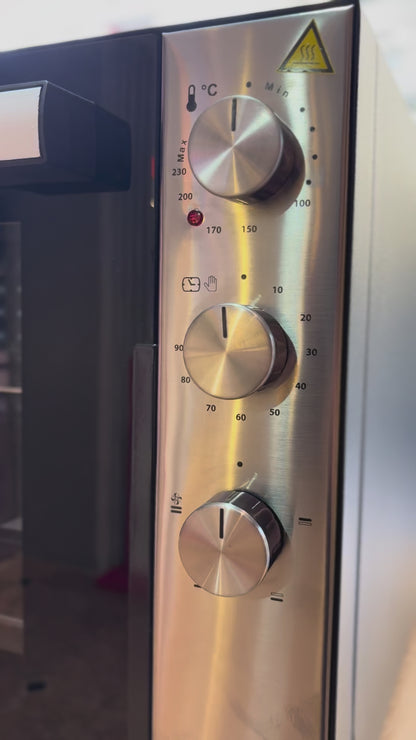 فرن كومتيل 70 لتر أسود Turbo – LX-9325 – تسخين 3D ومروحة توربو بضمان بيورتي