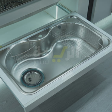 هانز ـ حوض مطبخ كوري ستانليس ستيل مقاس 85*51 موديل HB 85 L/R