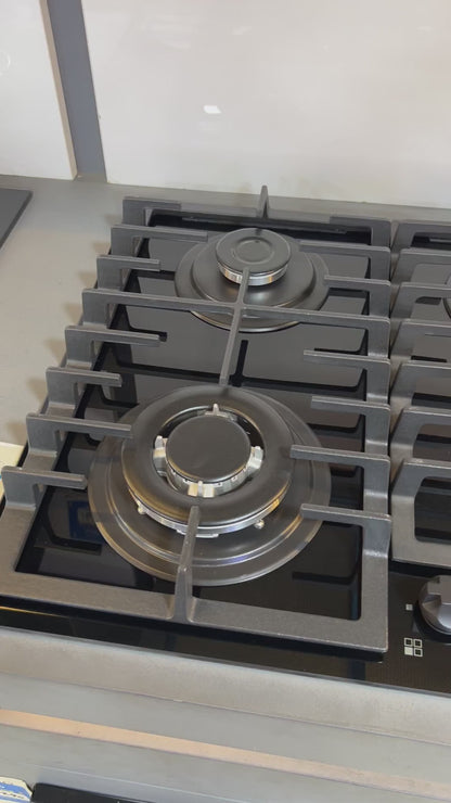 مسطح غاز بلت إن 60 سم من بيورتي – 4 شعلات – كريستال أسود – إشعال إلكتروني – موديل – HPT603G