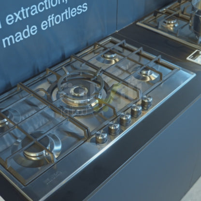 مسطح غاز بلت إن إلبا 90 سم – 5 شعلات – ستانلس ستيل – شعلة ووك – إشعال إلكتروني – موديل – ELIO95-545