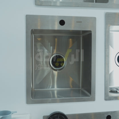 حوض مطبخ هانز ستانلس ستيل 304 – مقاس 39×48×20 سم – موديل H-39-48