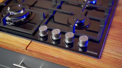 بوتاجاز غاز بلت إن أوشن 60 سم أسود – 4 شعلات – موديل – OGGHF 64 NI PRO SV